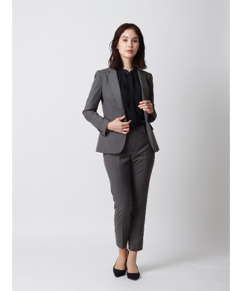 SUIT SQUARE（スーツスクエア）の「ジャケット ウォッシャブル ギャバストレッチ 無地（スーツジャケット・レディース・グレー系/ネイビー系・34(5号)/36(7号)/38(9号)/40(11号)/42(13号)/44(15号)）」の10枚目の写真