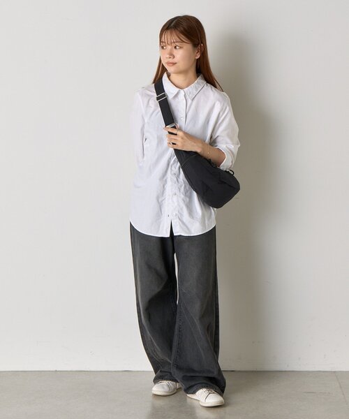 BIRTHDAY BAR（バースデイバー）の「綿ナイロンショルダージップボディバッグ（ショルダーバッグ・レディース・キャメル/アイボリー/グレー/ブラック・0）」の16枚目の写真