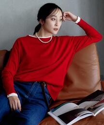 ニット 赤 美品】赤ニット 赤セーター Right-on ライトオン Mサイズ - メルカリ