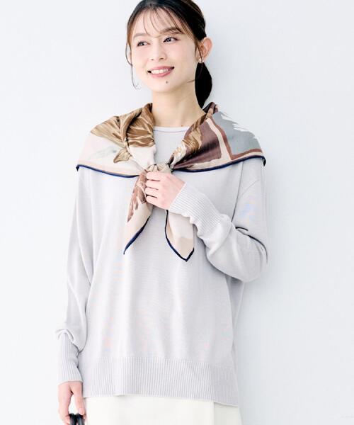 UNTITLED（アンタイトル）の「【8色展開/体型カバー】魅せる"タイムレスニット"（ニット/セーター・レディース・ブラック/グレー/オフホワイト/ナチュラル/ブルー系その他/パープル/レッド系1/ブラウン系その他・00/44/04/02/48）」の5枚目の写真