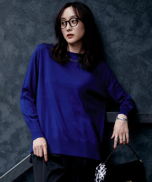 UNTITLED（アンタイトル）の「【8色展開/体型カバー】魅せる"タイムレスニット"（ニット/セーター・レディース・ブラック/グレー/オフホワイト/ナチュラル/ブルー系その他/パープル/レッド系1/ブラウン系その他・00/44/04/02/48）」の6枚目の写真