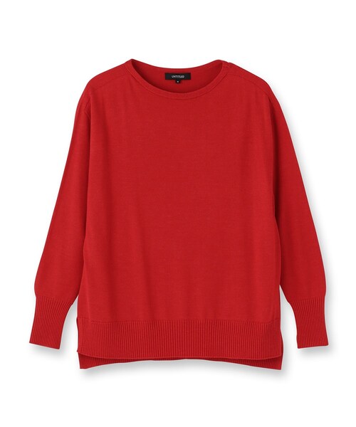 UNTITLED（アンタイトル）の「【8色展開/体型カバー】魅せる"タイムレスニット"（ニット/セーター・レディース・ブラック/グレー/オフホワイト/ナチュラル/ブルー系その他/パープル/レッド系1/ブラウン系その他・00/44/04/02/48）」の9枚目の写真