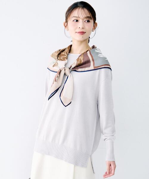 UNTITLED（アンタイトル）の「【8色展開/体型カバー】魅せる"タイムレスニット"（ニット/セーター・レディース・ブラック/グレー/オフホワイト/ナチュラル/ブルー系その他/パープル/レッド系1/ブラウン系その他・00/44/04/02/48）」の10枚目の写真