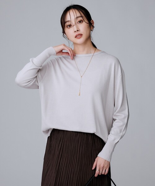 セール】【8色展開/体型カバー】魅せる'タイムレスニット'（ニット