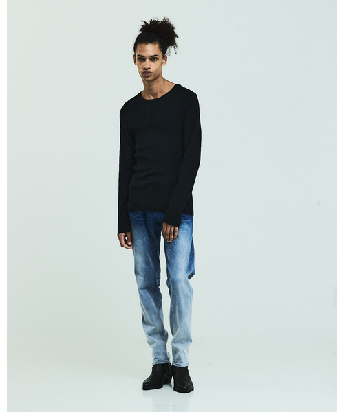 5351 POUR LES HOMMES(ゴーサンゴーイチプールオム)の「【25AW】ホールガーメント クルーネックニット(ニット/セーター・メンズ・ブラック/ホワイト/パープル・50/48/46/44)」の7枚目の写真