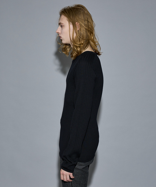 5351 POUR LES HOMMES(ゴーサンゴーイチプールオム)の「【25AW】ホールガーメント クルーネックニット(ニット/セーター・メンズ・ブラック/ホワイト/パープル・50/48/46/44)」の9枚目の写真