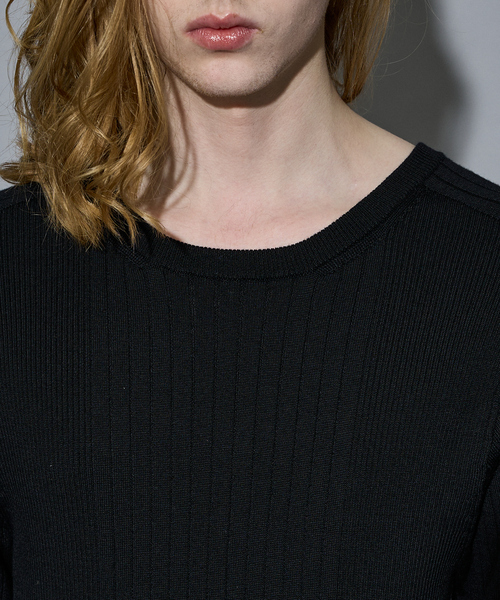 5351 POUR LES HOMMES(ゴーサンゴーイチプールオム)の「【25AW】ホールガーメント クルーネックニット(ニット/セーター・メンズ・ブラック/ホワイト/パープル・50/48/46/44)」の11枚目の写真