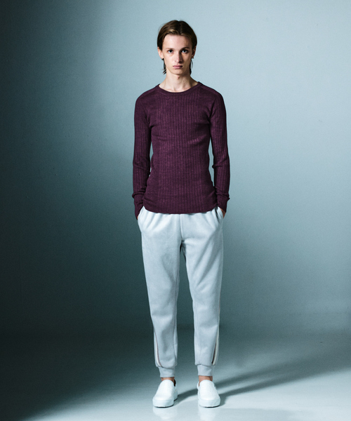 5351 POUR LES HOMMES(ゴーサンゴーイチプールオム)の「【25AW】ホールガーメント クルーネックニット(ニット/セーター・メンズ・ブラック/ホワイト/パープル・50/48/46/44)」の17枚目の写真