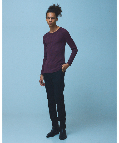 5351 POUR LES HOMMES(ゴーサンゴーイチプールオム)の「【25AW】ホールガーメント クルーネックニット(ニット/セーター・メンズ・ブラック/ホワイト/パープル・50/48/46/44)」の20枚目の写真