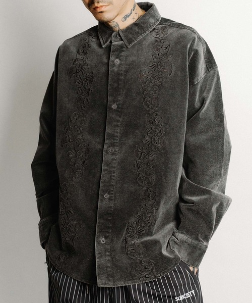 Subciety(サブサエティ)の「Washed corduroy shirt(シャツ/ブラウス・メンズ・ブラウン/ブラック/グレー・X-LARGE/LARGE/MEDIUM/SMALL)」の3枚目の写真