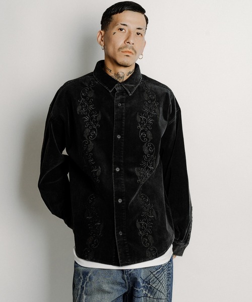 Subciety(サブサエティ)の「Washed corduroy shirt(シャツ/ブラウス・メンズ・ブラウン/ブラック/グレー・X-LARGE/LARGE/MEDIUM/SMALL)」の13枚目の写真