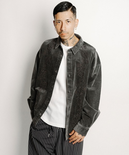 Subciety(サブサエティ)の「Washed corduroy shirt(シャツ/ブラウス・メンズ・ブラウン/ブラック/グレー・X-LARGE/LARGE/MEDIUM/SMALL)」の14枚目の写真