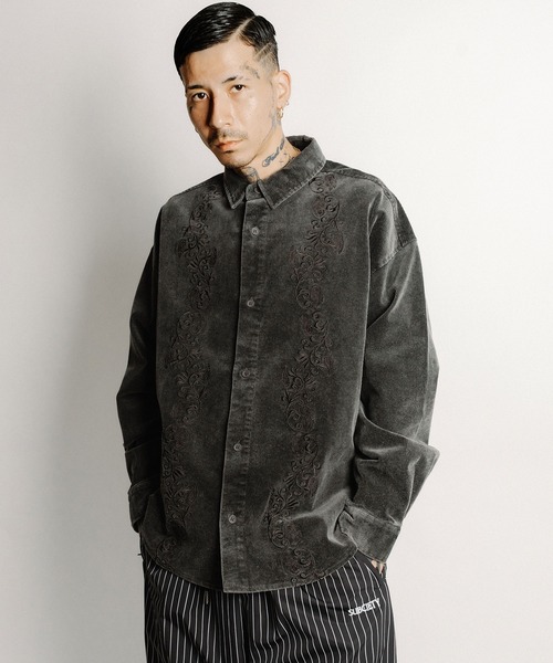 Subciety(サブサエティ)の「Washed corduroy shirt(シャツ/ブラウス・メンズ・ブラウン/ブラック/グレー・X-LARGE/LARGE/MEDIUM/SMALL)」の15枚目の写真