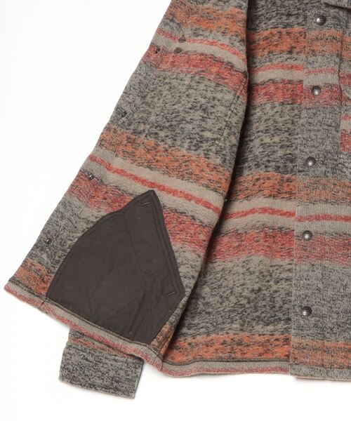 セール】ストライプド ダブルニット ウールブレンド ジャケット