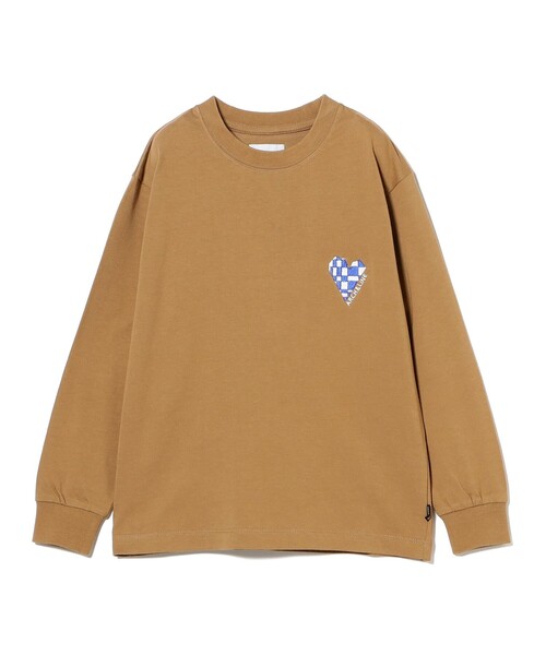 ARCH & LINE（アーチアンドライン）の「ARCH&LINE / オーガニックコットン ロングスリーブ Tシャツ 2025FW  (100～145㎝）（Tシャツ/カットソー・キッズ・チャコールグレー/ホワイト/ベージュ・L(125-135)/XL(135-145)/S(100-110)/M(115-125)）」の3枚目の写真