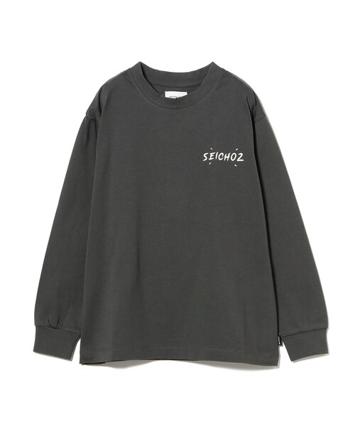 ARCH & LINE（アーチアンドライン）の「ARCH&LINE / オーガニックコットン ロングスリーブ Tシャツ 2025FW  (100～145㎝）（Tシャツ/カットソー・キッズ・チャコールグレー/ホワイト/ベージュ・L(125-135)/XL(135-145)/S(100-110)/M(115-125)）」の7枚目の写真