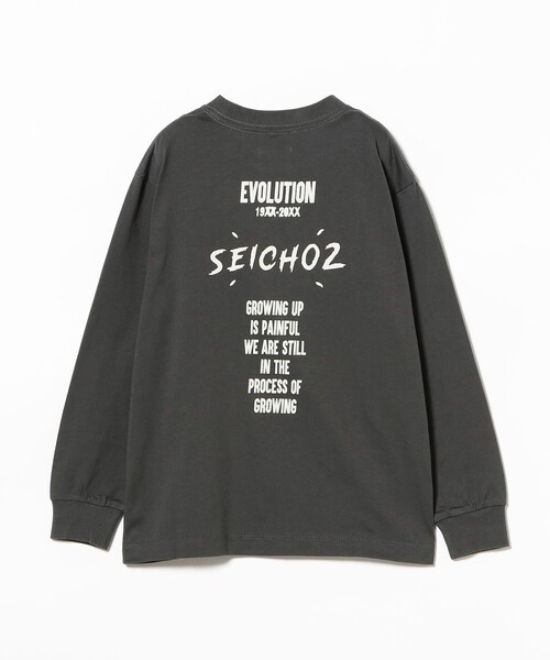 ARCH & LINE（アーチアンドライン）の「ARCH&LINE / オーガニックコットン ロングスリーブ Tシャツ 2025FW  (100～145㎝）（Tシャツ/カットソー・キッズ・チャコールグレー/ホワイト/ベージュ・L(125-135)/XL(135-145)/S(100-110)/M(115-125)）」の8枚目の写真