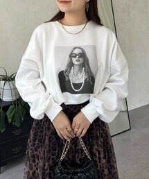 【美品】プロズヴェール⭐︎ フリルスリーブ2wayドッキングスウェット　Ｌサイズ MOMO】フリルスリーブ2wayドッキングスウェット | prose verse