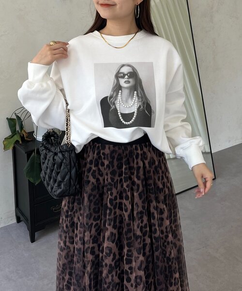 ☆proseverse／プロズヴェール☆パール付スゥェット☆Mサイズ☆未使用品☆ パールネックレスフォトスウェット（スウェット）｜prose verse