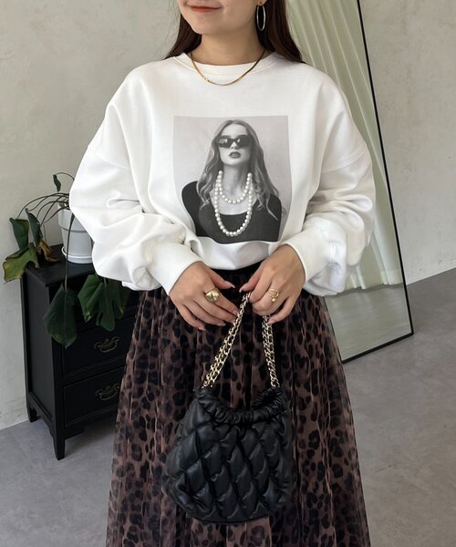 ☆proseverse／プロズヴェール☆パール付スゥェット☆Mサイズ☆未使用品☆ ☆proseverse／プロズヴェール☆パール付スゥェット☆Mサイズ