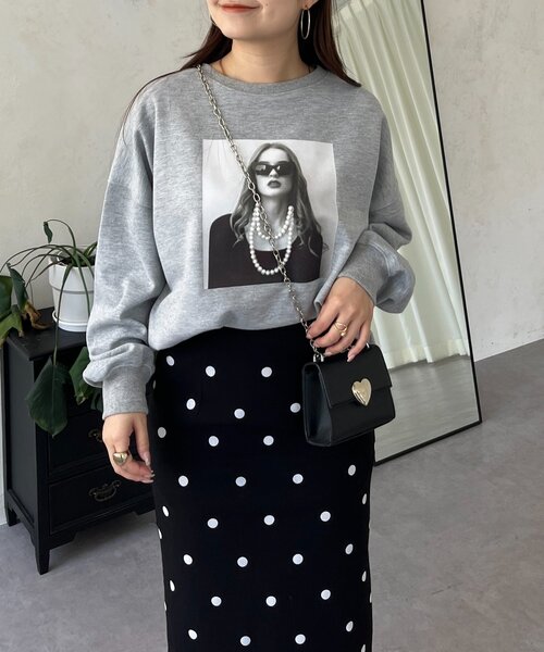 ☆proseverse／プロズヴェール☆パール付スゥェット☆Mサイズ☆未使用品☆ ☆proseverse／プロズヴェール☆パール付スゥェット☆Mサイズ