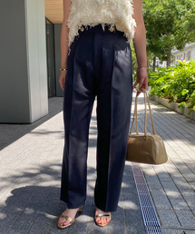 シースルー黒パンツ スローブイエナ 4サイズ展開》ピンタックセミフレアパンツ（その他パンツ
