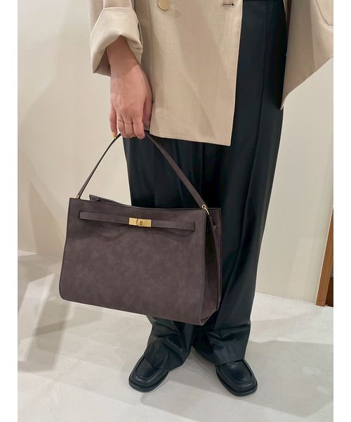 ミラオーウェン　ワンハンドルバッグ　ブラウン ワンハンドルソフトハンドバッグ（ハンドバッグ）｜Mila Owen