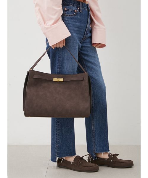 ミラオーウェン　ワンハンドルバッグ　ブラウン ワンハンドルソフトハンドバッグ（ハンドバッグ）｜Mila Owen
