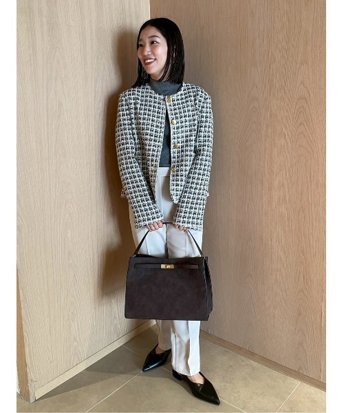 Mila Owen（ミラオーウェン）の「ワンハンドルソフトハンドバッグ（ハンドバッグ・レディース・ボルドー/ダークブラウン/グレー・F）」の18枚目の写真