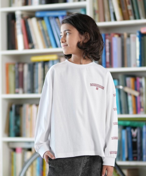 DC（ディーシー）の「DC/ディーシー 25 KD SKATE SKULL LS キッズ ロンT YLT254518（Tシャツ/カットソー・キッズ・スミクロ/ブラック/ホワイト・120cm/130cm/140cm/150cm/160cm/110cm）」の9枚目の写真