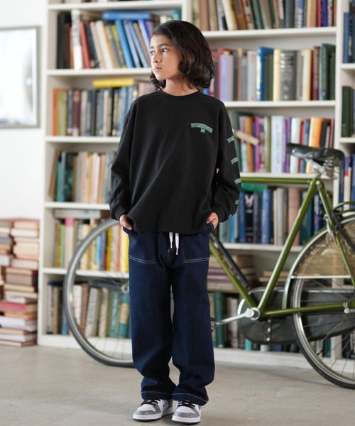 DC（ディーシー）の「DC/ディーシー 25 KD SKATE SKULL LS キッズ ロンT YLT254518（Tシャツ/カットソー・キッズ・スミクロ/ブラック/ホワイト・120cm/130cm/140cm/150cm/160cm/110cm）」の17枚目の写真