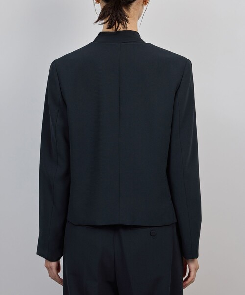 ROPE'(ロペ)の「トリアセダブルクロス クルーネックジャケット/イージーケア・セットアップ対応・25AW(ノーカラージャケット・レディース・ネイビー・36/40/38)」の9枚目の写真