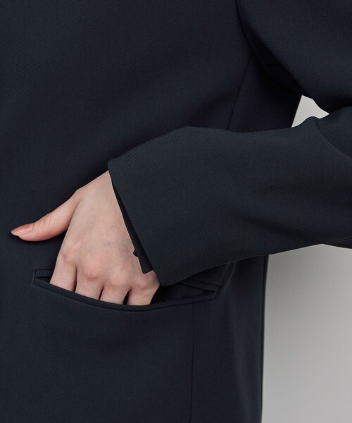 ROPE'(ロペ)の「トリアセダブルクロス クルーネックジャケット/イージーケア・セットアップ対応・25AW(ノーカラージャケット・レディース・ネイビー・36/40/38)」の14枚目の写真