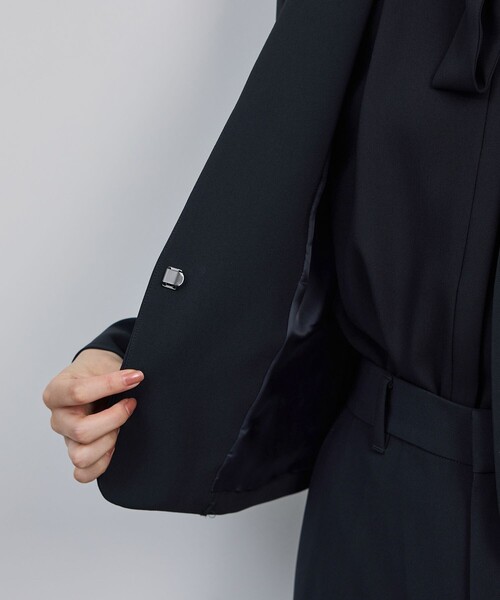 ROPE'(ロペ)の「トリアセダブルクロス クルーネックジャケット/イージーケア・セットアップ対応・25AW(ノーカラージャケット・レディース・ネイビー・36/40/38)」の17枚目の写真