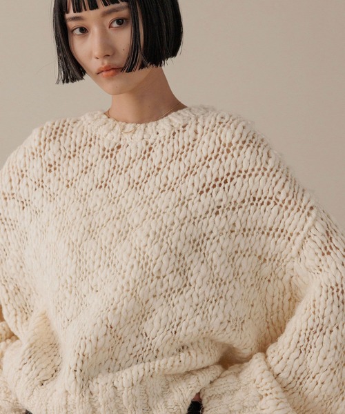 LOWRYS FARM（ローリーズファーム）の「スラブニットプルオーバーＬＳ  593586（ニット/セーター・レディース・ブラック/その他/アイボリー・FREE）」の19枚目の写真