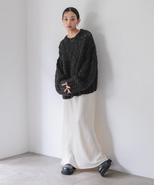 LOWRYS FARM（ローリーズファーム）の「スラブニットプルオーバーＬＳ  593586（ニット/セーター・レディース・ブラック/その他/アイボリー・FREE）」の13枚目の写真