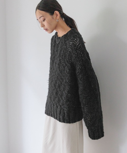 LOWRYS FARM（ローリーズファーム）の「スラブニットプルオーバーＬＳ  593586（ニット/セーター・レディース・ブラック/その他/アイボリー・FREE）」の15枚目の写真