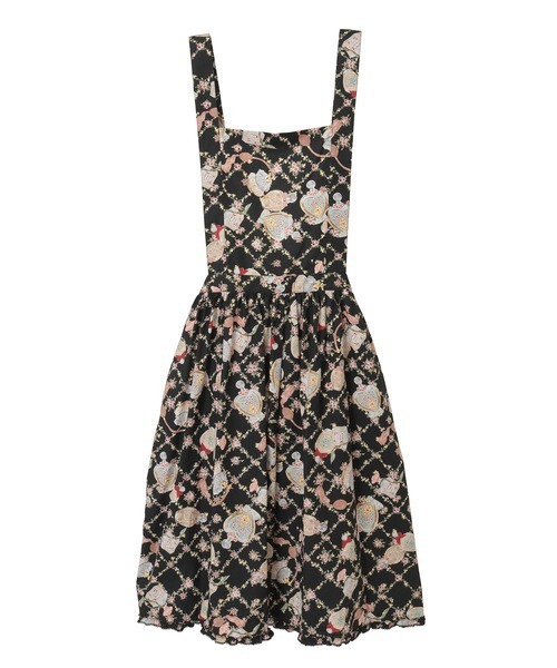 セール】パフュームプリントサロペットスカート（ワンピース）｜PINK