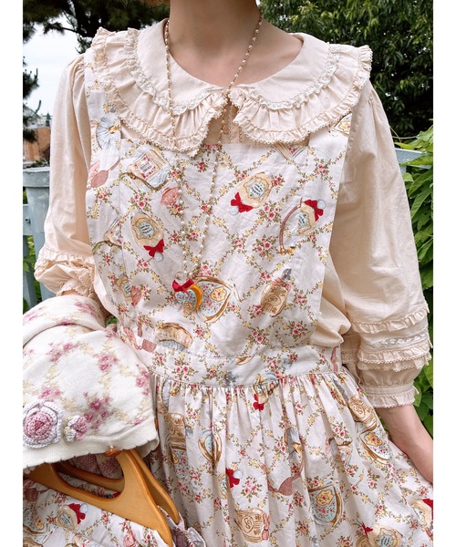 【新品未使用】ピンクハウス 黒 リボンドット柄 サロペットスカート/2024年 パフュームプリントサロペットスカート｜ピンクハウスオフィシャル