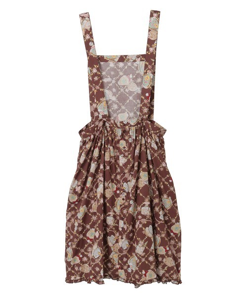 セール】パフュームプリントサロペットスカート（ワンピース）｜PINK