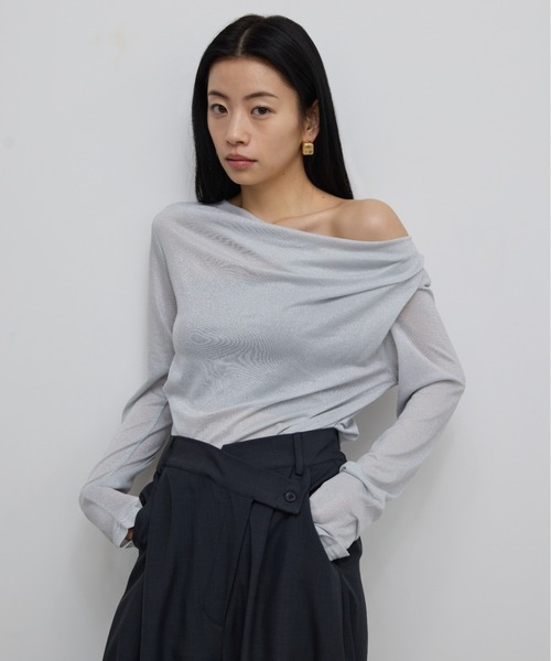 トップス FM606 index｜《ツインセット》刺繍シアートップス*キャミワンピース