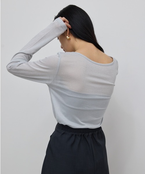 セール】メニーウェイシアーラメドレープトップス（Tシャツ/カットソー