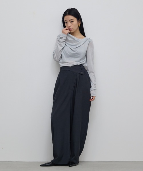 トップス ey19421118 メニーウェイシアーラメドレープトップス（Tシャツ/カットソー