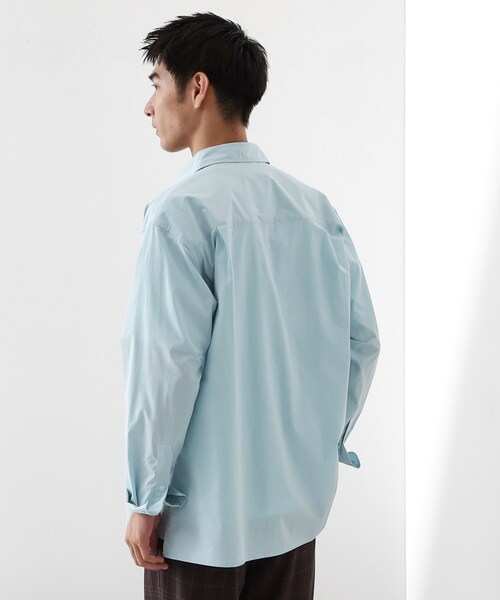 THE SHOP TK (ザ ショップ ティーケー )の「CAVEブロード長袖シャツ 【吸水速乾/ストレッチ/洗濯機OK】(シャツ/ブラウス・メンズ・ネイビー/ライトベージュ/サックスブルー・04/02/03)」の8枚目の写真