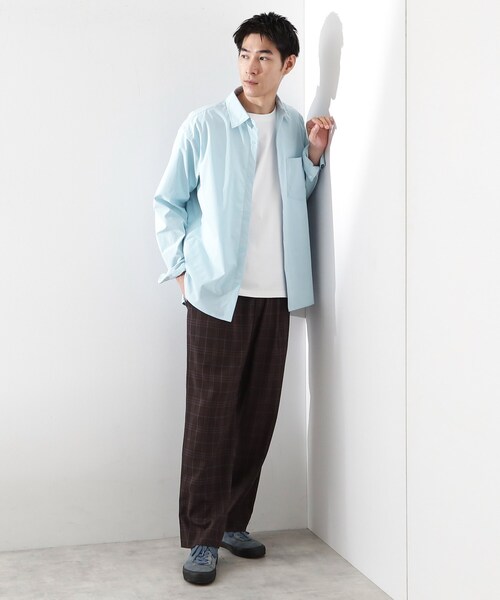 THE SHOP TK (ザ ショップ ティーケー )の「CAVEブロード長袖シャツ 【吸水速乾/ストレッチ/洗濯機OK】(シャツ/ブラウス・メンズ・ネイビー/ライトベージュ/サックスブルー・04/02/03)」の9枚目の写真