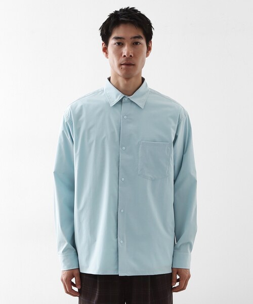 THE SHOP TK (ザ ショップ ティーケー )の「CAVEブロード長袖シャツ 【吸水速乾/ストレッチ/洗濯機OK】(シャツ/ブラウス・メンズ・ネイビー/ライトベージュ/サックスブルー・04/02/03)」の16枚目の写真