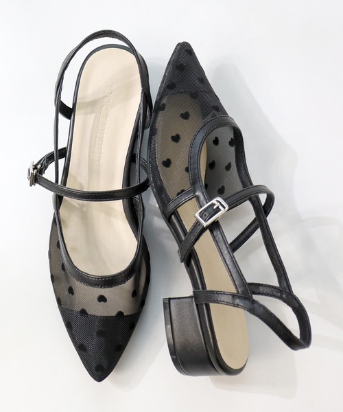 LibertyDoll(リバティードール)の「LibertyDoll/ポインテッドトゥ ハートチュール ストラップパンプス(4210)(パンプス・レディース・ブラック/ベージュ/シルバー・S/LL/M/L)」の17枚目の写真