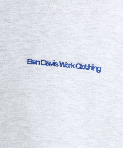 BEN DAVIS(ベンデイビス)の「BEN DAVIS/ベンデイビス HEAVY SWEAT ZIP HOODIE/オーバーサイズ 裏起毛 ロゴ ワンポイント刺繍 スウェット ジップアップパーカー フーディー/レディース メンズ(パーカー・メンズ・グレイッシュブルー/アッシュグレー/バーガンディー/カーキ/ブラック・M/XL/L)」の18枚目の写真