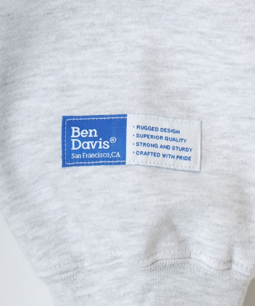 BEN DAVIS(ベンデイビス)の「BEN DAVIS/ベンデイビス HEAVY SWEAT ZIP HOODIE/オーバーサイズ 裏起毛 ロゴ ワンポイント刺繍 スウェット ジップアップパーカー フーディー/レディース メンズ(パーカー・メンズ・グレイッシュブルー/アッシュグレー/バーガンディー/カーキ/ブラック・M/XL/L)」の20枚目の写真