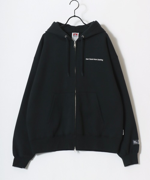 BEN DAVIS(ベンデイビス)の「BEN DAVIS/ベンデイビス HEAVY SWEAT ZIP HOODIE/オーバーサイズ 裏起毛 ロゴ ワンポイント刺繍 スウェット ジップアップパーカー フーディー/レディース メンズ(パーカー・メンズ・グレイッシュブルー/アッシュグレー/バーガンディー/カーキ/ブラック・M/XL/L)」の11枚目の写真
